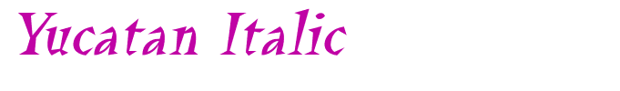Yucatan Italic